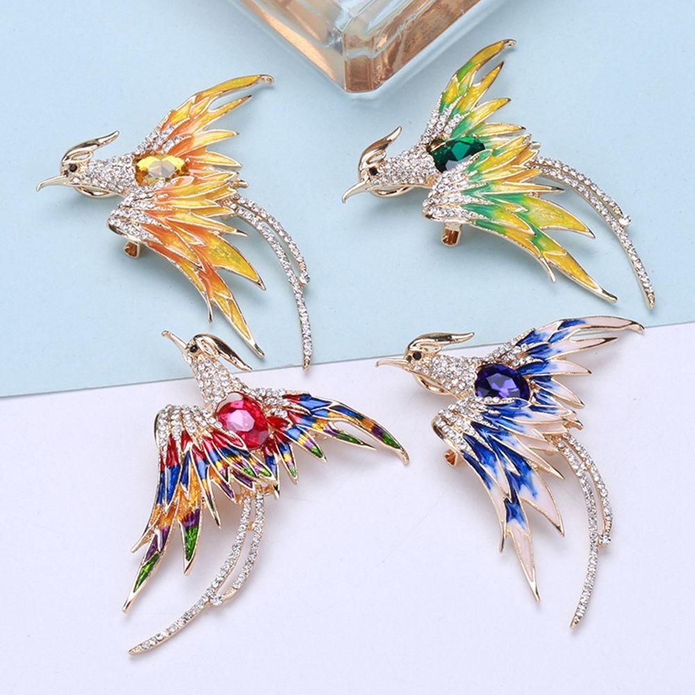 Chinese Style Brooches Party Jewelry Bird Brooches Badges Pin Crystal Brooches Korean Pin
