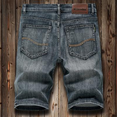 Pantaloncini di Jeans Estivi da Uomo Moda Classica Slim Jeans Shorts Casual da Lavoro