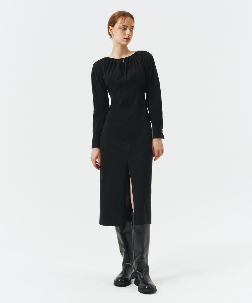 Artid Strap Point Dress_Black