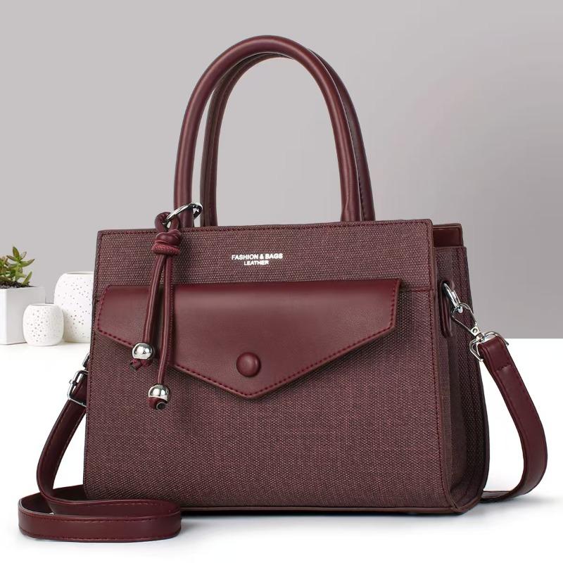 Casual large-capacity bag women's fashion personalized bag simple texture shoulder bag women's handbag