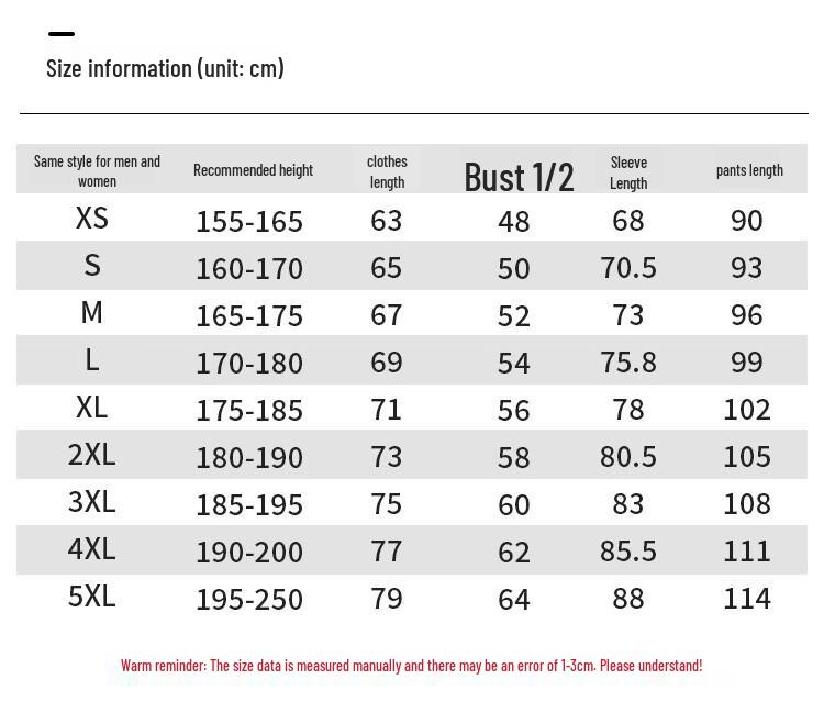 Unisex Fitness Long Sleeve Tracksuit