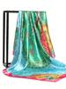 Fashion Square Silk Scarf Women Luxury Brand Satin Print Hijab Scarves Pareo Bandana Female Shawl Wrap Headband Foulard 90*90cm