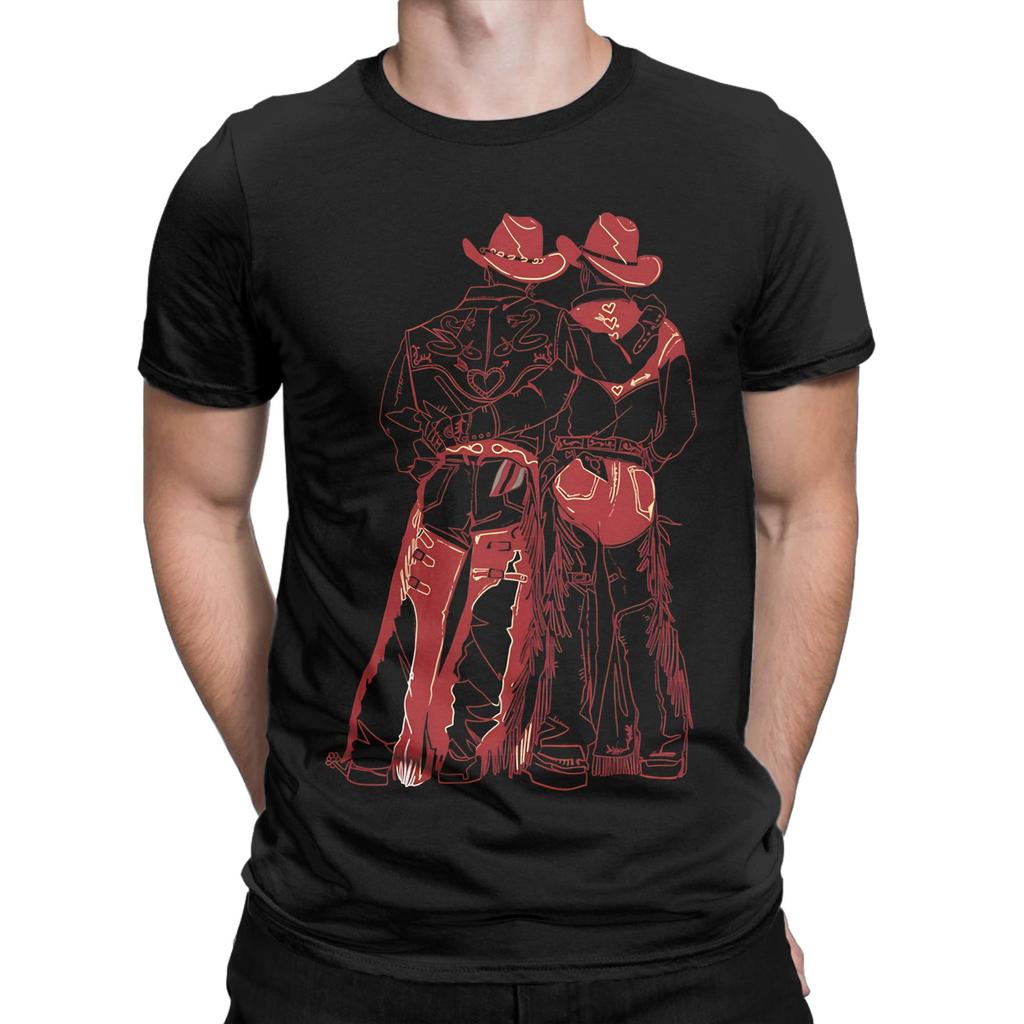 Cowboys Novelty 100% Cotton T-Shirt Red Dead Redemption Tees Tops For Men
