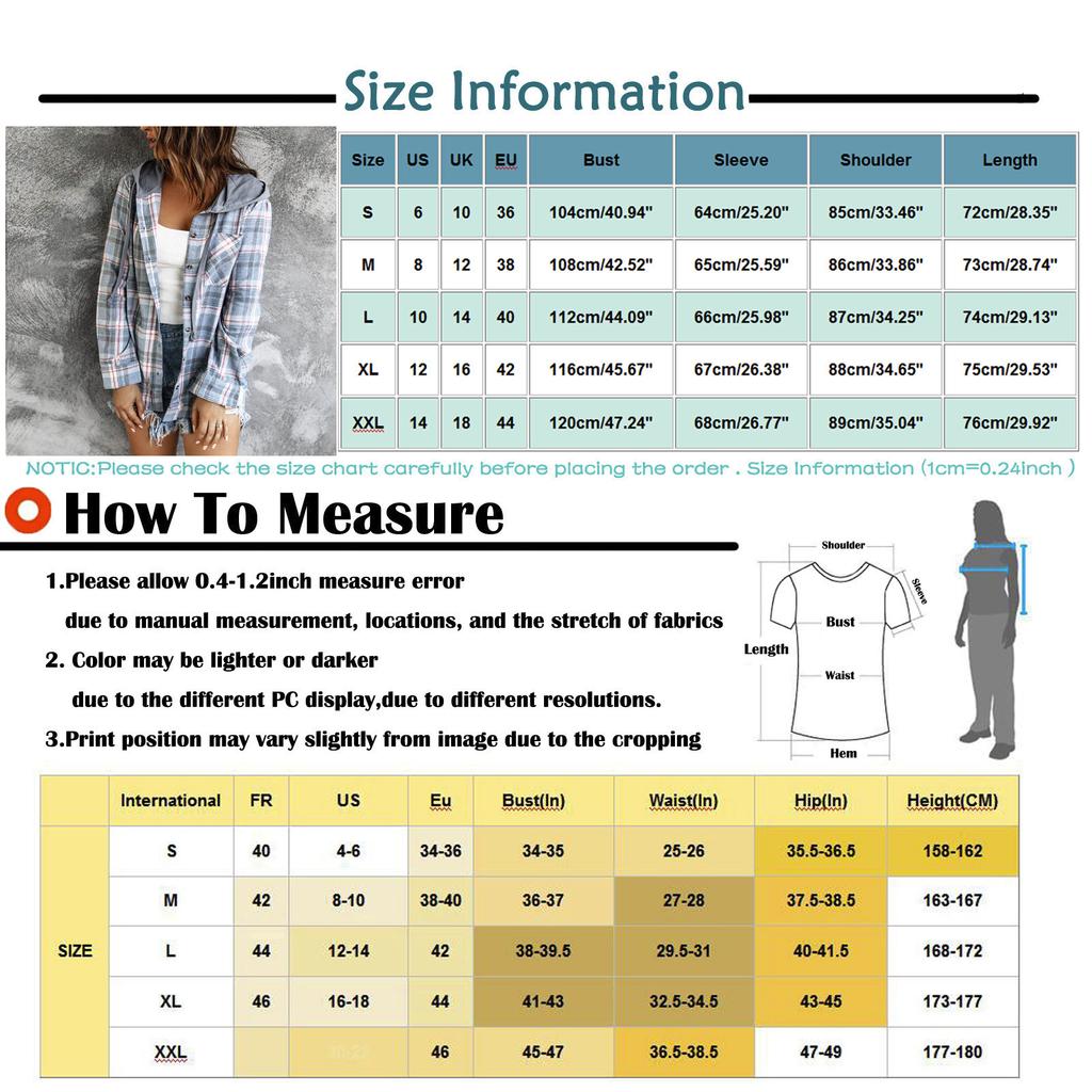 Women Loose Top Plaid Color Block Long Sleeve Casual Ladies  Blouse Coat Shirt Jacket