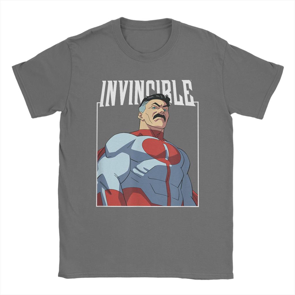 Men T-Shirt Invincible Omni-Man Character Awesome Cotton Tee Shirt Short Sleeve Anime Cartoon T Shirt O Neck Clothes New Arrival