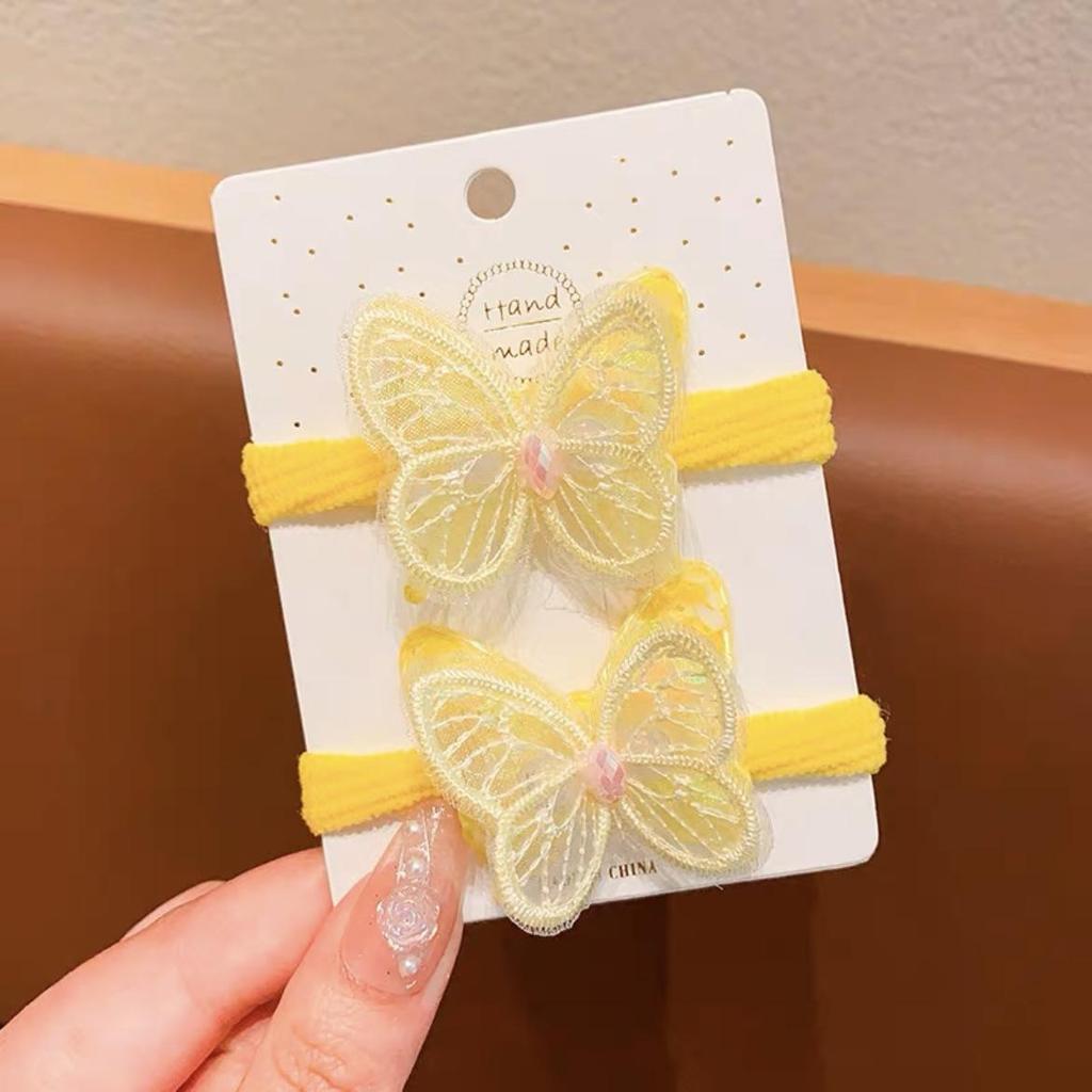 2Pcs Kids Glitter Pentagram Elastic Hair Bands Children Kawaii Hair Ties Rope Ring New Headwear Girls Hair Accessories