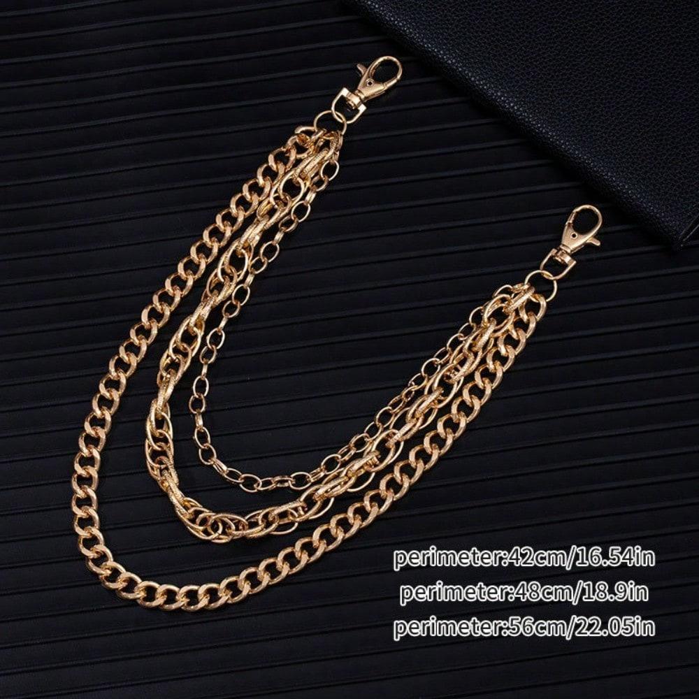 Retro Popular Multi-layer Trouser Chain European and American Hip-hop Jeans Chain Waist Chain Trendy Cool Trouser Waist Accessories