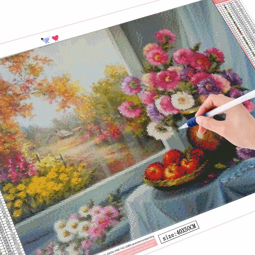5d Diamond Painting Flower Birds Full Square/Round Diamond Embroidery Cross Stitch Peony Mosaic Needlework Home Decor Kits