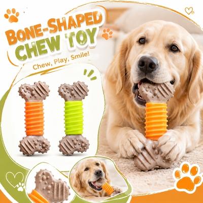 Dog Chew Toy Bone Shape Durable Teeth Cleaning Rubber Chew Stick Interactive Pet Toy for Small Medium Large Dogs