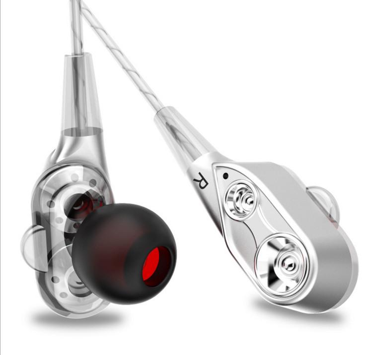 Premium Android In-ear Stereo Bass Earphone Dual Driver Sport Headset With Microphone