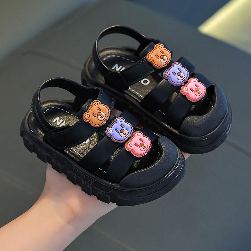 Cartoon Paradise Kids Open Toe Sandals With Pvc Material Non Slip Sole For Active Summer Wear