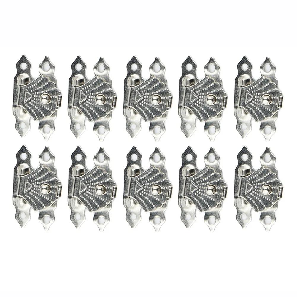 Без навесного замка Защелки Защелка Без Железа Антикварная Бронзовая Защелка Замок Для Деревянных Шкатулок Защелки Защелка Крючок Защелка Высокое Качество серебряный