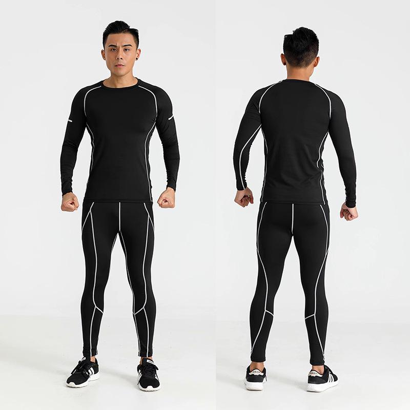 Men's & Kids' Quick-Dry Long Sleeve Sportswear Set for Spring & Autumn - Basketball & Football Fitness Base Layer