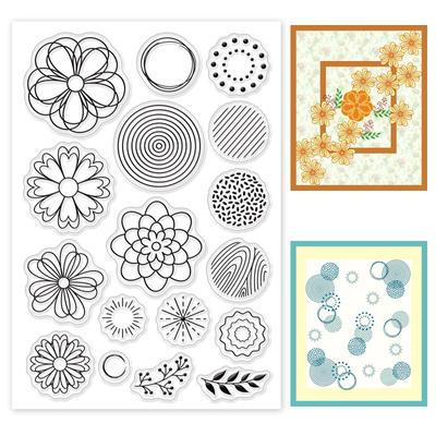 BENECREAT Clear Silicone for and Albums Stamp, Stamp, Flower, Round, Transparent, Planners, Seals, Scrapbooking, Calendars,