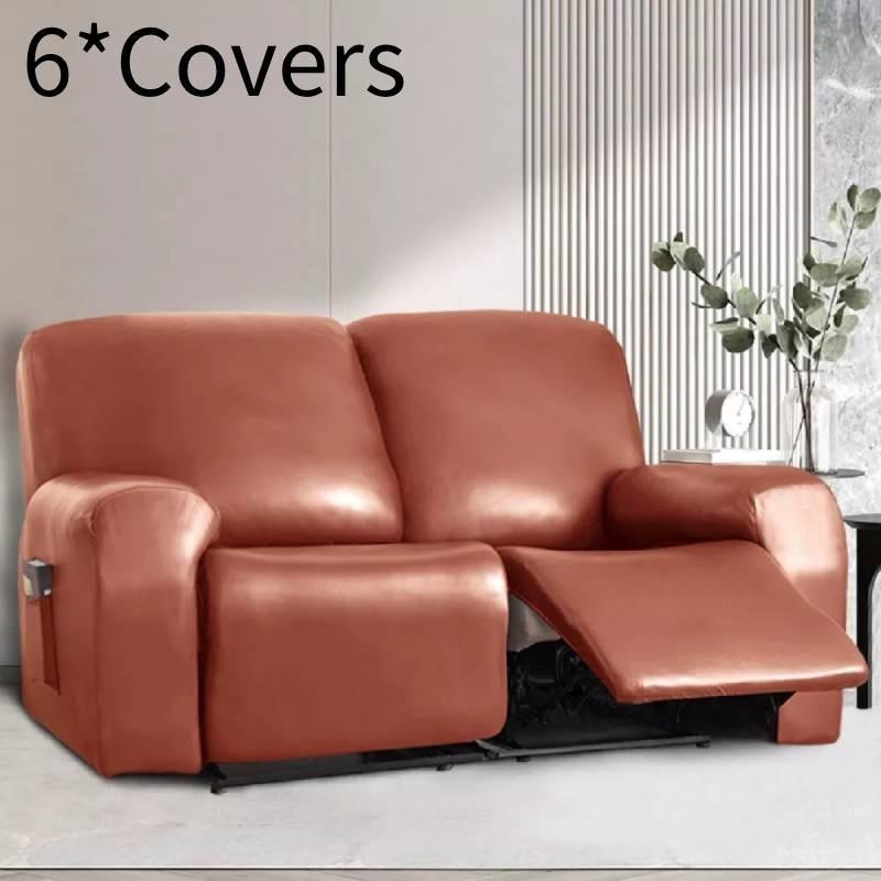 

Чехлы для дивана-реклайнера из эластичной ПУ кожи, водонепроницаемые, на 2 3 места, чехол для кресла Orange 2 Seater