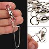 Lure Connecting 10 Pcs Fishing Bait Connecting Rings  Rolling Swivel with Snap Fishing Accessories