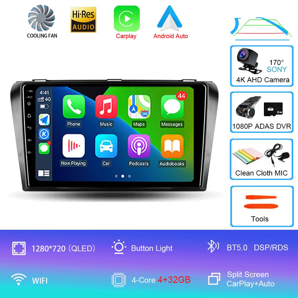 Android 14 Car Radio For Mazda 3 I For Mazda3 BK 2003 - 2009 Multimedia Video Player Navigation Stereo GPS No 2din 2 Din Dvd