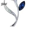 Rhinestone Pin Women Brooch High-Gloss Inlay Sparkling Tulip Design Lapel