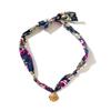 Stylish Silk Scarf Pendant Necklace - Colorful Cross Bow Design in Stainless Steel