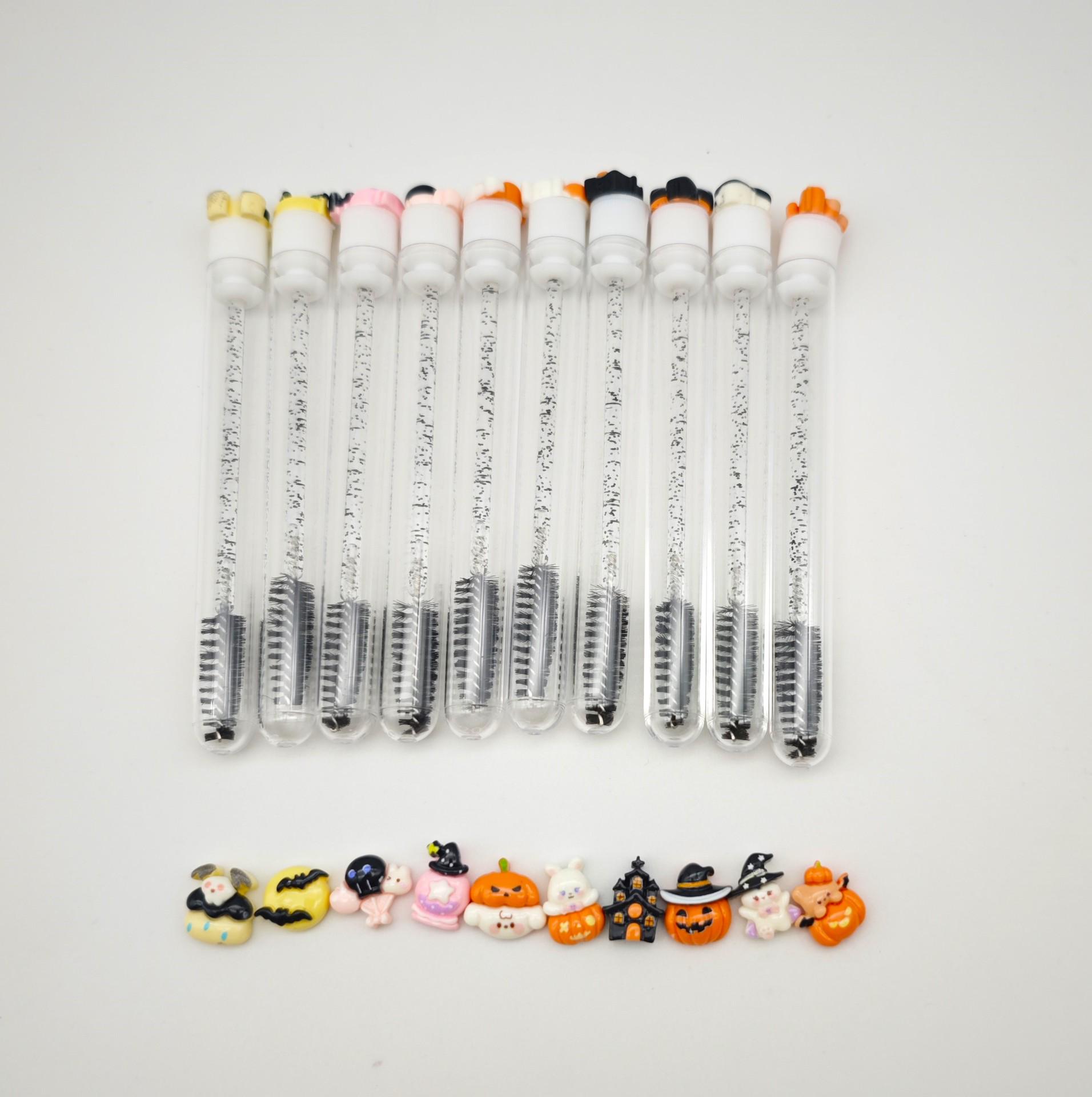 

2024 Рождественская Хэллоуин Мультяшная Одноразовая Кисточка для Ресниц с Прозрачной Пробиркой