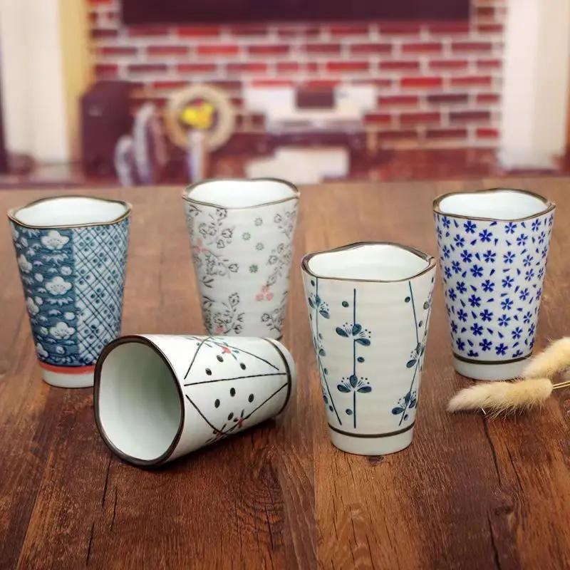 6pcs High Capacity 250ml Traditional Chinese Style Handpainted Ceramic Teacup China Porcelain Large Coffee Tea Cups