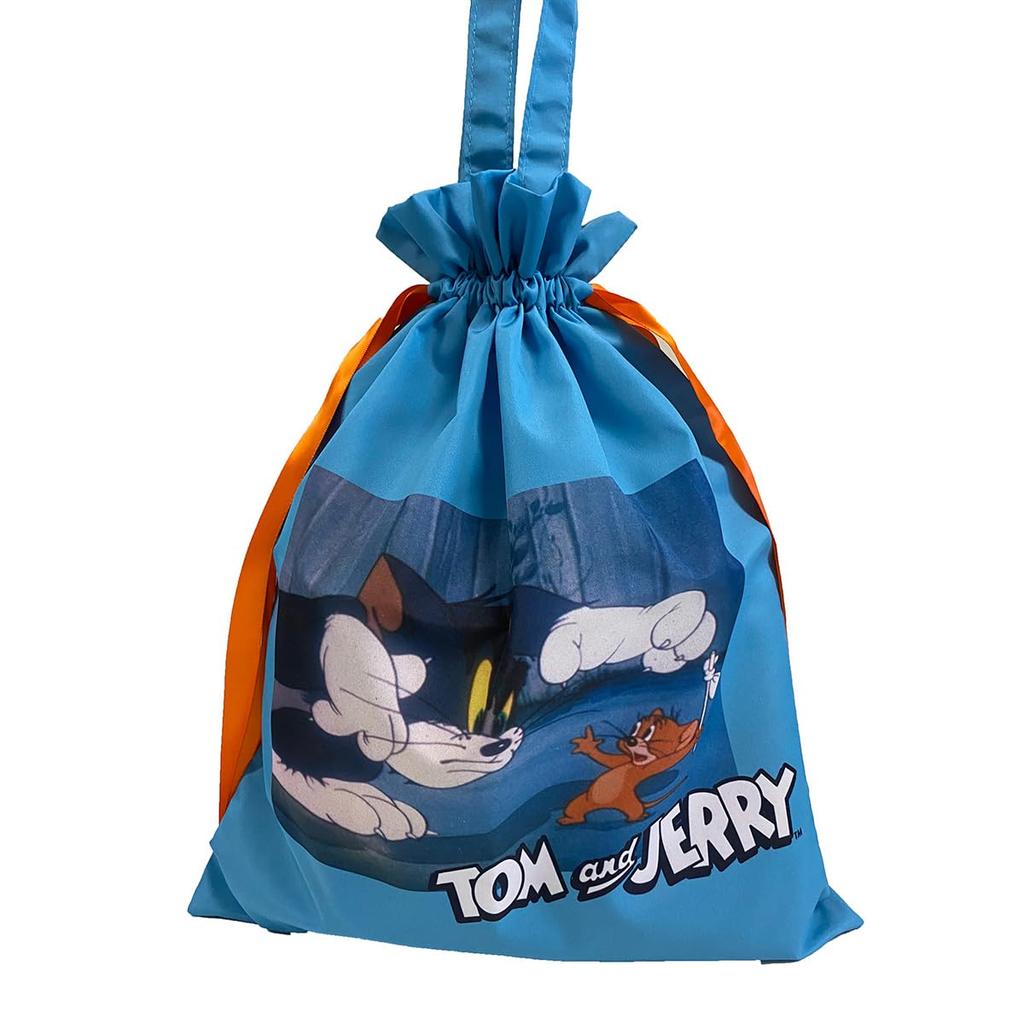 Marushin Drawstring Tom Jerry Lonely Mouse Travel Storage Made with Recycled Product 4105041300 Bag, & & Design, Bag, Polyester, Number