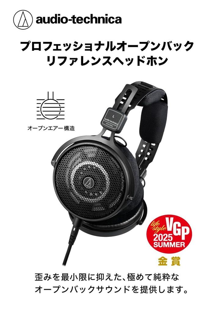 Wired Monitor Headphones and Music with Detachable Cable and Conversion Audio-Technica ATH-R50x Open-Back [For DTM, Mixing, Mastering, Listening,