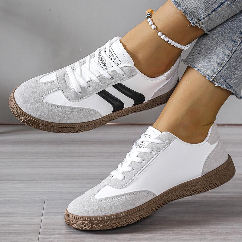Fashion Spring Autumn Platform Sneakers Women Fashion Mixed Colors Lace-Up Sport Shoes Woman Comfortable Non Slip Flat Trainers Female