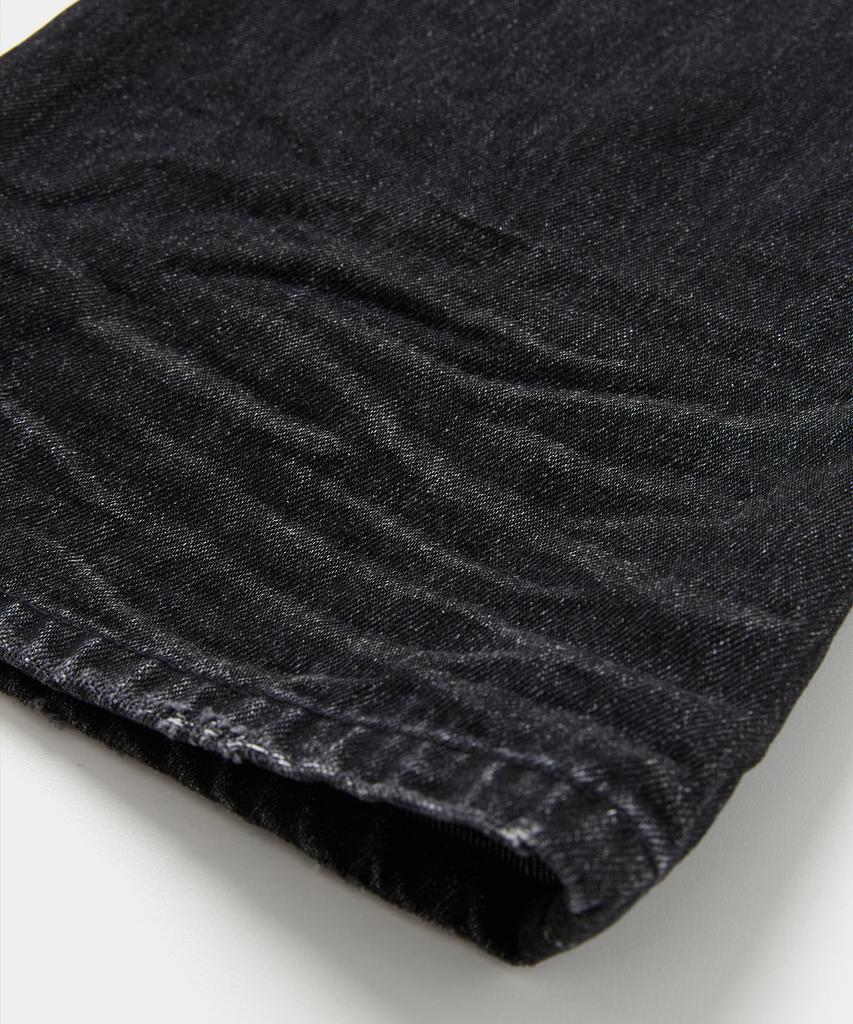 Laikeueomojeu Washed Damaged Embossed Flare Denim Pants_Black
