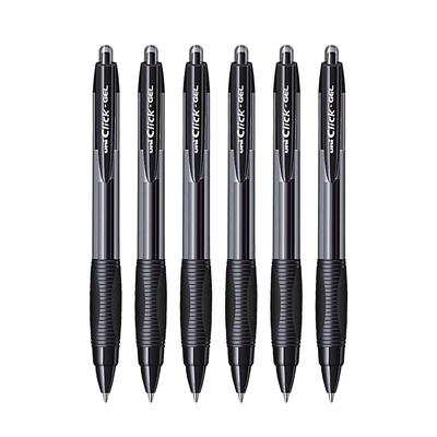 Uni-Ball Click Gel XSGR7 0.7mm Retractable Black Ink Gel Pen Pack of 6 for Smooth Writing & Journaling