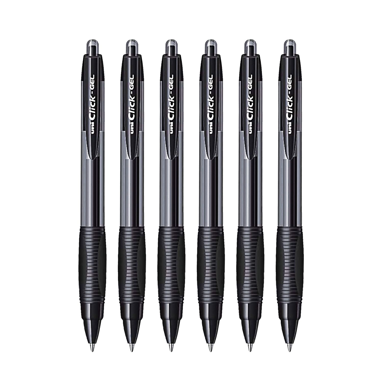 

uni-ball Click Gel XSGR7 0.7mm Retractable Black Ink Gel Pen Pack of 6 for Smooth Writing & Journaling
