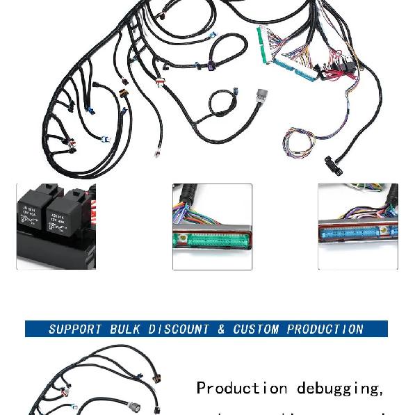 LS3 4L60E DBW 03-07 LS Vortec Standalone Wiring Harness 4.8 5.3 6.0 MULTEC/Delphi Fuel Injector CONNECTORS For LS3 Engine US