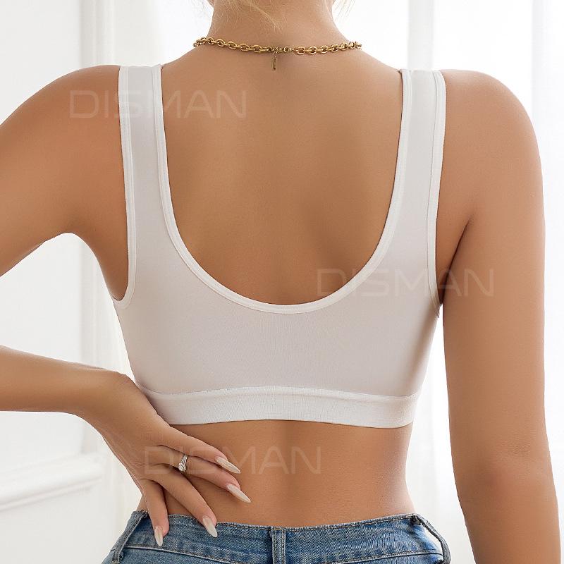 Women's Sexy French Lace Seamless Front Buckle Bra