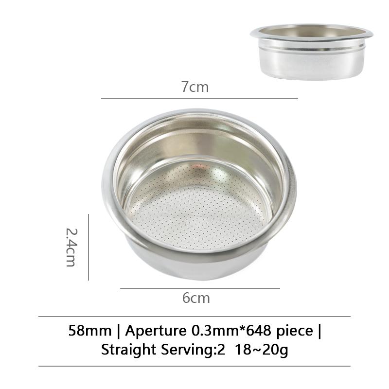 Coffee Filter Basket 51mm 54mm 58MM Stainless Steel Replacement For Bottomless Portafilter Powder Bowl Barista Espresso Tools