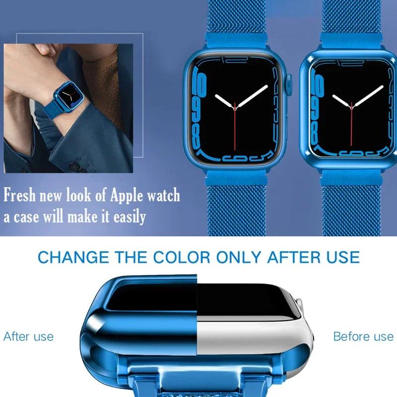 Soft TPU Cover for Apple Watch Case 49mm 45mm 44mm 42mm 41mm 38mm Anti-Scratch Protector Bumper Iwatch Series 8 7 6 SE 5 4 3 2