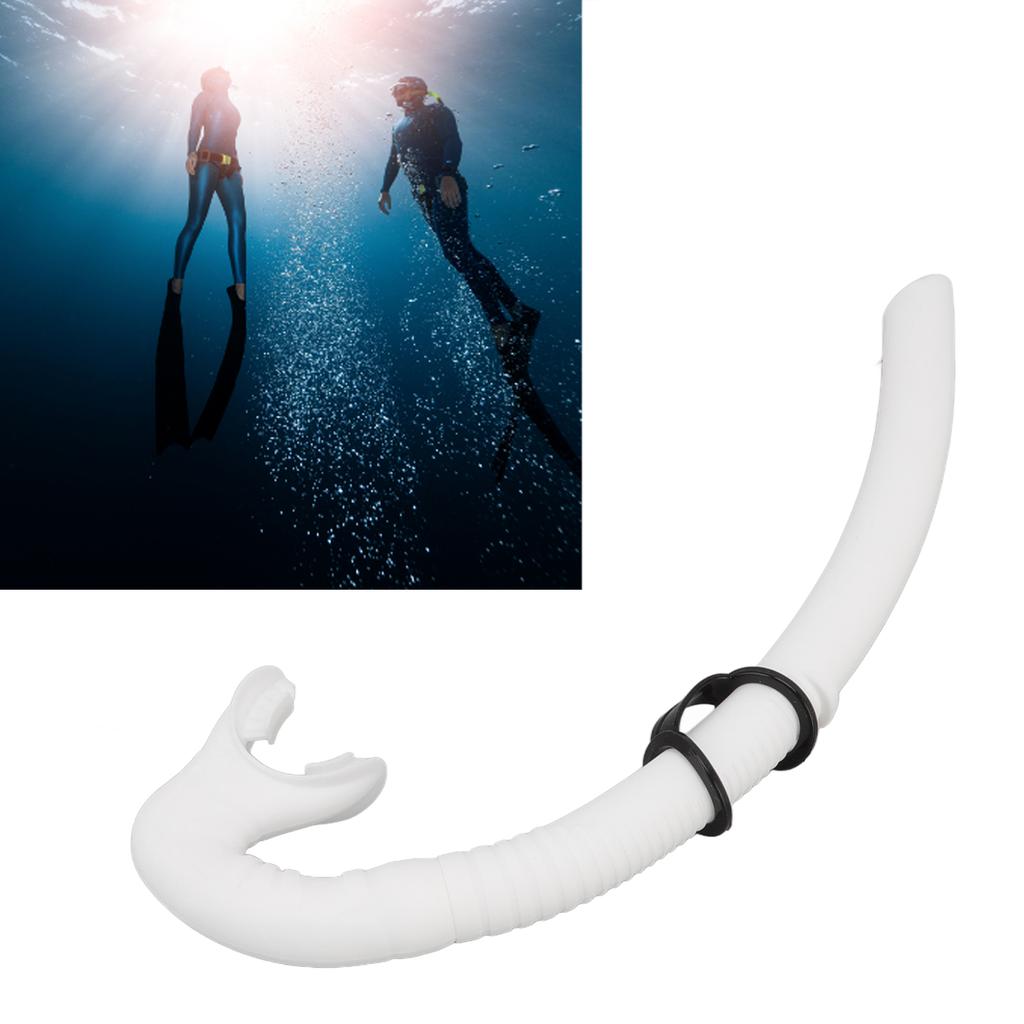Diving Breathing Tube Foldable Soft Mouthpiece Silicone Freediving Snorkel for Spearfishing Swimming Snorkeling