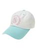 Olinkeompeulliteu Round Logo Ball Cap (Aqua & White)
