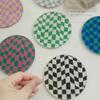 Waterproof Retro Cup Mat Non-Slip Simple Bowl Pad Checkerboard Acrylic Coaster  Ornaments