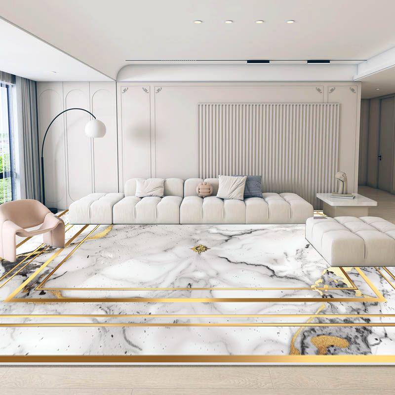 Marble Light Luxury Carpet for Living Room Decoration Coffee Table Soft Non-slip Floor Mat Home Bedroom Plush Rug Tapis