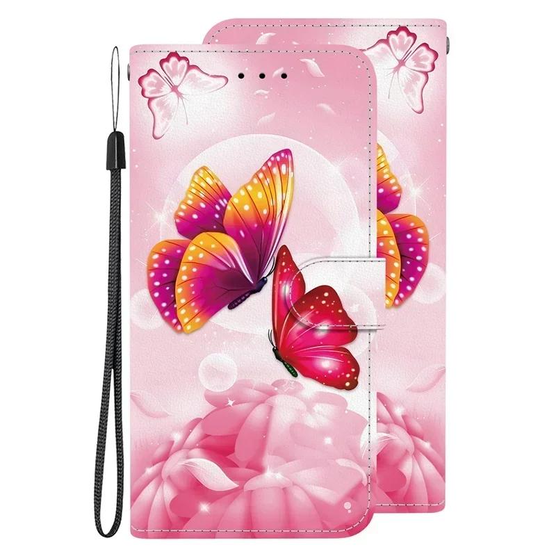 Capa A25 Hoesje voor Samsung Galaxy A25 SM-A256E Cartoon Lederen Hoesje voor Samsung Galaxy A25 A 25 Etui Telefoonhoesje Portemonnee Boekhoes