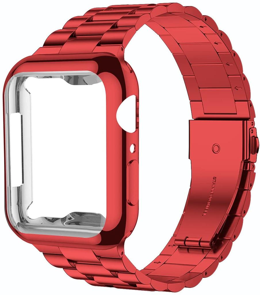 Case+Strap iWatch Band Ultra2 49mm Stainless Steel Metal Strap For Apple Watch 9 41 45MM 44mm 40mm SE Series 8 7 6 5 4 Cover