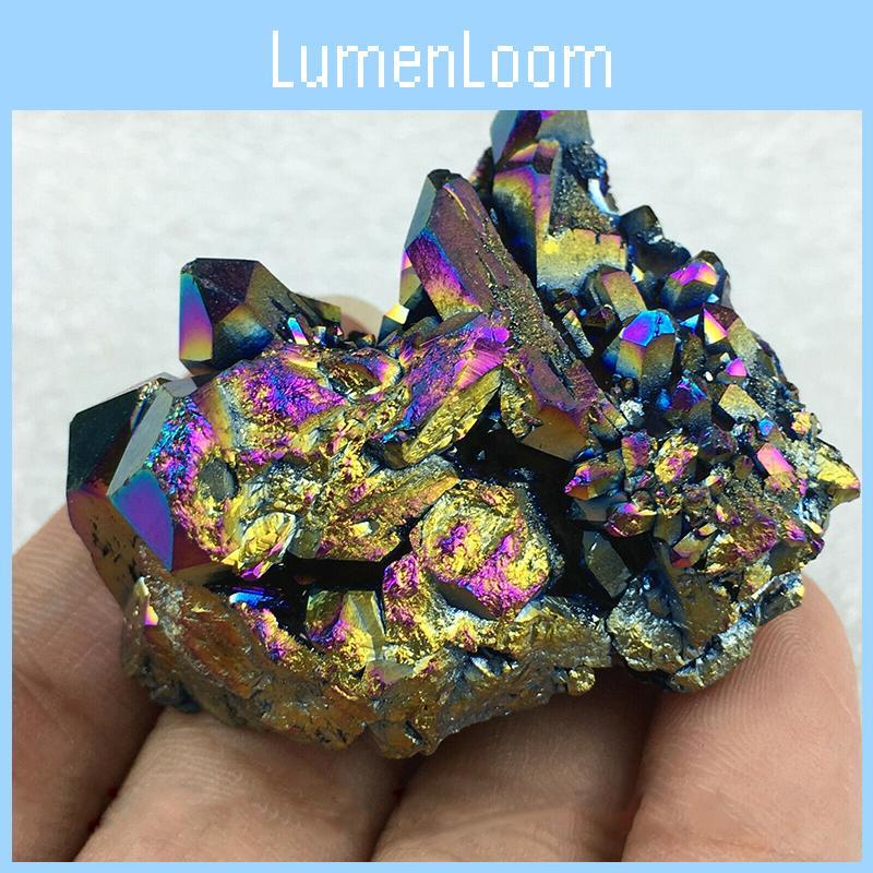 Splendido Cristallo Minerale Arcobaleno in Titanio Specimen Per Collezioni di Regali Unici