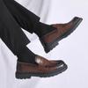 Fashion men Business Oxford Leather Shoes Men slip on Breathable Rubber Formal Dress Shoes Male Office Wedding Flats Footwear Mocassins