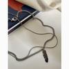 Titanium Steel Feather Pendant Necklace For Men And Women With Geometric Design Fashion Accessory