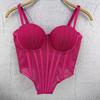 French-inspired Mesh Lace Bustier Top with A Sculpted Back Outerwear Fishbone Strapless Top for Women Lightweight Style Camis & Tank Tops