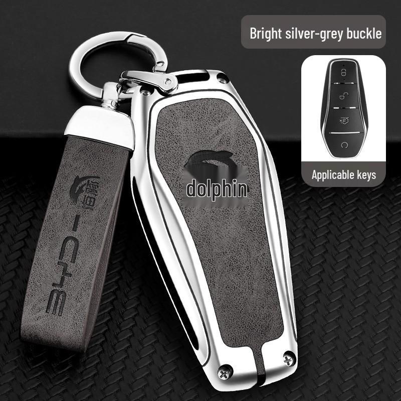 BYD Key Case Metal Shell: Anti-Lost Protection for Song PRO, Han, Tang, Song PLUS, Song MAX, Qin PRO Models.