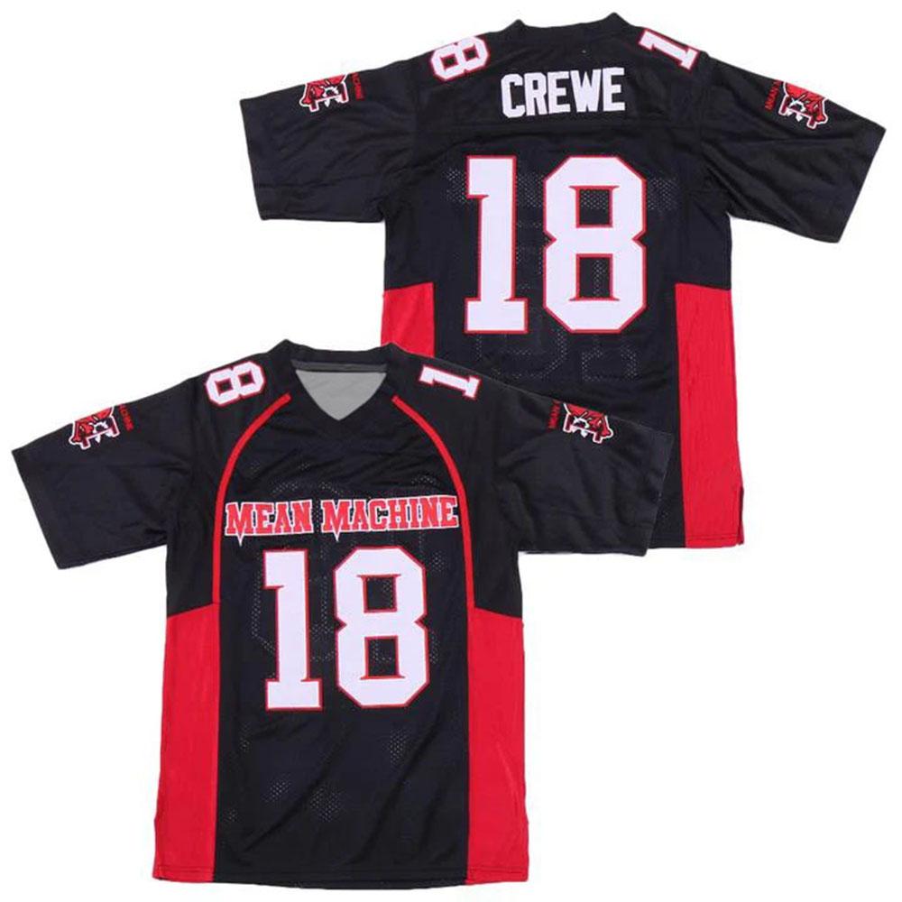 Paul Crewe Mean Machine Fußballtrikot Schwarz Rot V-Ausschnitt Netz Kurzarm Sport-T-Shirt Film Cosplay T-Shirt Party Kostüm Oberteile S