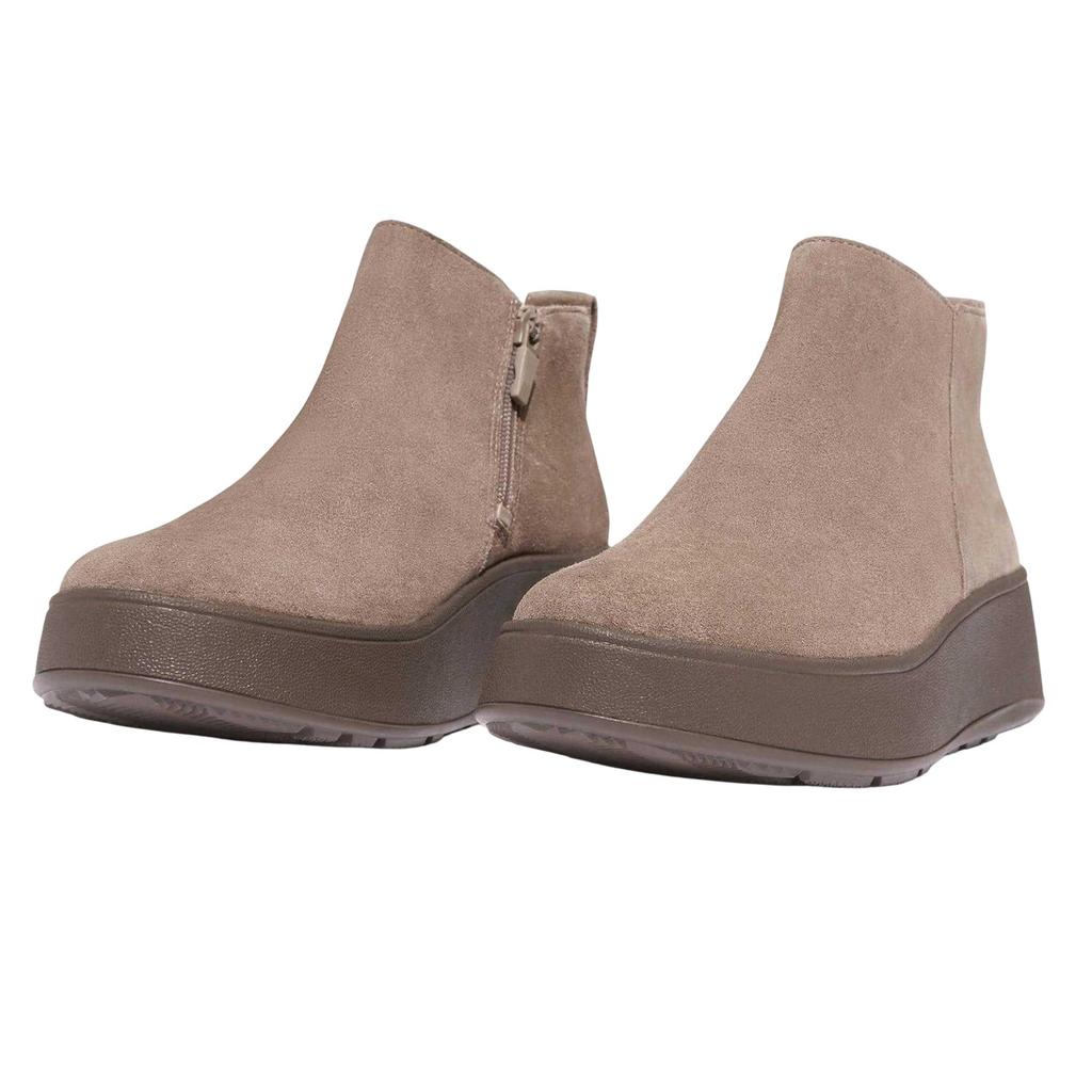 Fit Flop Damen F-Mode Wildleder Flatform Stiefeletten mit seitlichem Reißverschluss