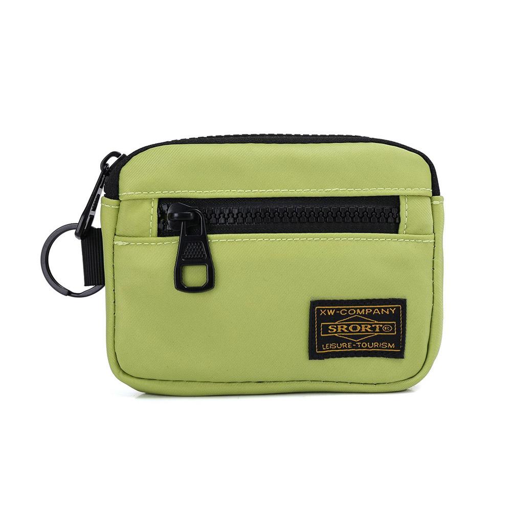 Kleine Lässige Herren Geldbörse Canvas Reißverschluss Kurze Geldbörse Mini Tasche Jugend Trend Halter Geld Retr I5S8