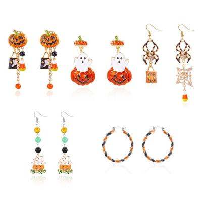 Festive Pumpkin Drop Earrings Tiny Dangle Design For Halloween Parties Celebrations Everyday Wear